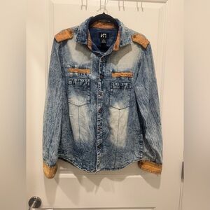 N1 Shirt Denim Men's Long Sleeve Size M